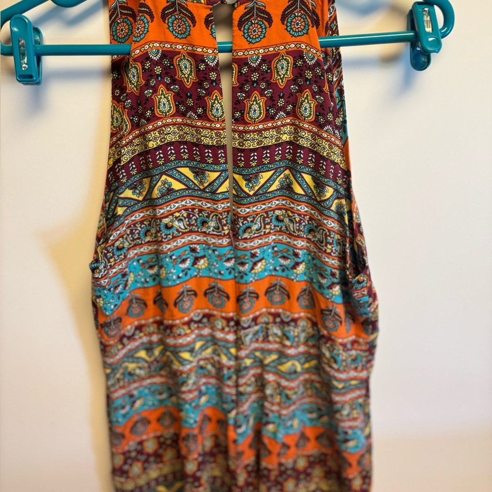 Bohemian Multicolor Sleeveless short romper